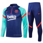 Ensemble Survetement Sweat FC Barcelone 2021-2022 Bleu