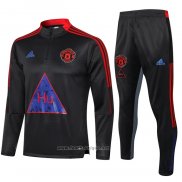 Ensemble Survetement Sweat Manchester United Enfant 2021-2022 Gris