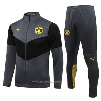 Ensemble Survetement Veste Dortmund 2021-2022 Gris