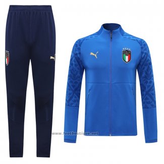 Ensemble Survetement Veste Italie 2020-2021 Bleu