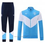 Ensemble Survetement Veste Manchester City 2021-2022 Bleu