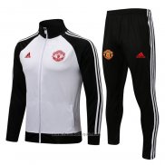 Ensemble Survetement Veste Manchester United 2021-2022 Blanc