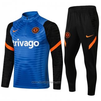 Ensemble Survetement Sweat Chelsea 2021-2022 Bleu