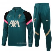 Ensemble Survetement Sweat Liverpool 2021-2022 Vert