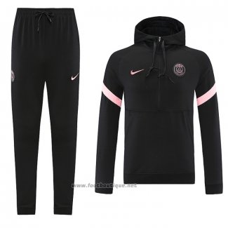 Ensemble Survetement Sweat Paris Saint-Germain 2021-2022 Noir Y Rosa