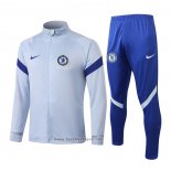 Ensemble Survetement Veste Chelsea 2020-2021 Gris