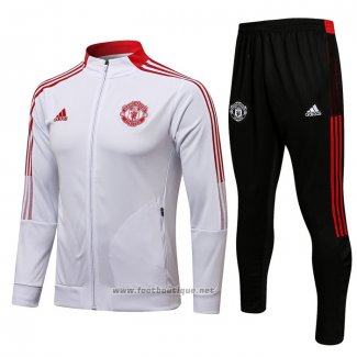 Ensemble Survetement Veste Manchester United 2021-2022 Blanc