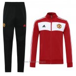 Ensemble Survetement Veste Manchester United Retro 2020-2021 Rouge