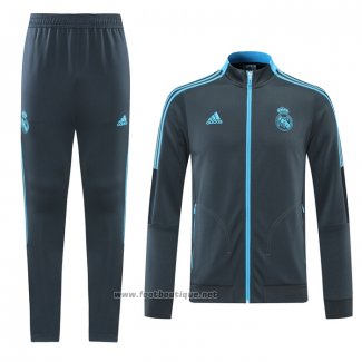 Ensemble Survetement Veste Real Madrid 2021-2022 Gris