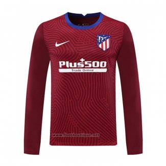 Maillot Atletico Madrid Gardien Manches Longues 2020-2021 Rouge