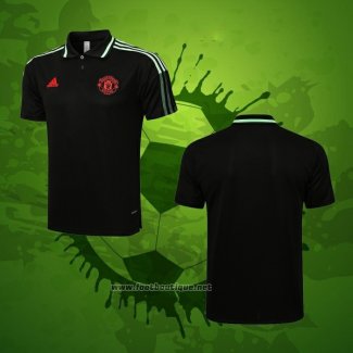 Maillot Polo Manchester United 2021-2022 Noir Y Vert