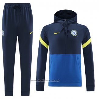 Ensemble Survetement Sweat Chelsea 2021-2022 Bleu