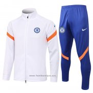 Ensemble Survetement Veste Chelsea 2021-2022 Blanc