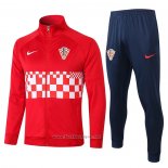 Ensemble Survetement Veste Croatie 2020-2021 Rouge