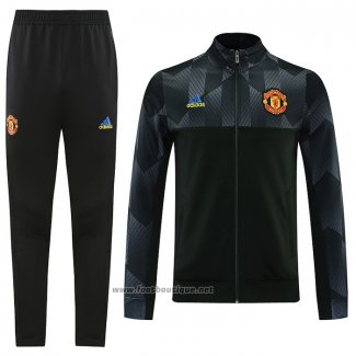 Ensemble Survetement Veste Manchester United Special 2021-2022 Noir