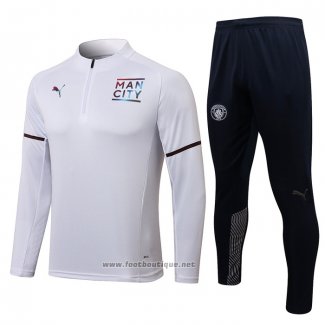 Ensemble Survetement Sweat Manchester City 2021-2022 Blanc