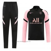 Ensemble Survetement Sweat Paris Saint-Germain 2021-2022 Noir Y Rosa