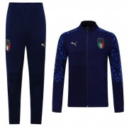 Ensemble Survetement Veste Italie 2020 Bleu Oscuro