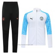 Ensemble Survetement Veste Manchester City 2020-2021 Blanc