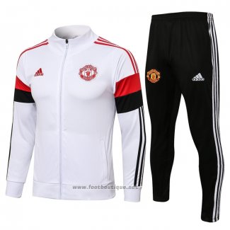 Ensemble Survetement Veste Manchester United 2021-2022 Blanc