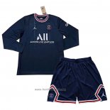 Maillot Paris Saint-Germain Domicile Manches Longues Enfant 2021-2022