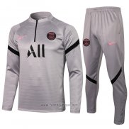 Ensemble Survetement Sweat Paris Saint-Germain 2021-2022 Gris