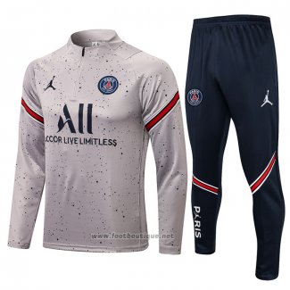 Ensemble Survetement Sweat Paris Saint-Germain Jordan 2021-2022 Gris