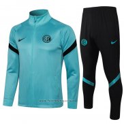 Ensemble Survetement Veste Inter Milan 2021-2022 Vert