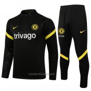 Ensemble Survetement Sweat Chelsea 2021-2022 Noir