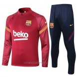 Ensemble Survetement Sweat FC Barcelone 2020-2021 Rouge