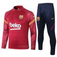 Ensemble Survetement Sweat FC Barcelone 2020-2021 Rouge