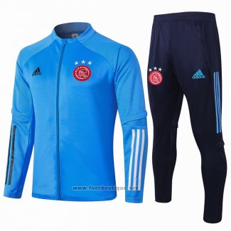 Ensemble Survetement Veste Ajax Enfant 2020-2021 Bleu