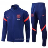 Ensemble Survetement Veste FC Barcelone 2021-2022 Bleu