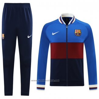 Ensemble Survetement Veste FC Barcelone 2021-2022 Bleu