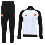 Ensemble Survetement Veste Manchester United 2020-2021 Blanc