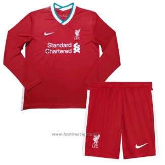 Maillot Liverpool Domicile Manches Longues Enfant 2020-2021