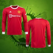 Maillot Manchester United Domicile Manches Longues 2021-2022