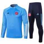 Ensemble Survetement Sweat Ajax Enfant 2020-2021 Bleu