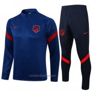 Ensemble Survetement Sweat Atletico Madrid 2021-2022 Bleu