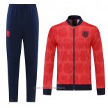 Ensemble Survetement Veste Angleterre 2021-2022 Rouge