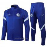 Ensemble Survetement Veste Chelsea 2020-2021 Bleu Marino