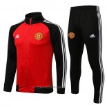 Ensemble Survetement Veste Manchester United 2021-2022 Rouge Y Noir