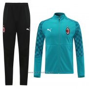 Ensemble Survetement Veste Milan AC 2020-2021 Bleu