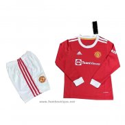 Maillot Manchester United Domicile Manches Longues Enfant 2021-2022