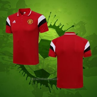 Maillot Polo Manchester United 2021-2022 Rouge