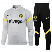 Ensemble Survetement Sweat Chelsea 2021-2022 Gris