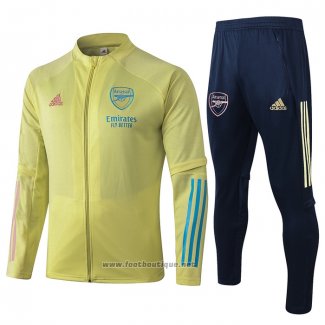 Ensemble Survetement Veste Arsenal Enfant 2020-2021 Jaune