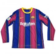 Maillot FC Barcelone Domicile Manches Longues 2020-2021