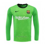 Maillot FC Barcelone Gardien Manches Longues 2020-2021 Vert