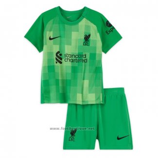 Maillot Liverpool Gardien Enfant 2021-2022 Vert